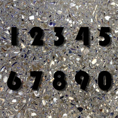 Chiffres en fer pour numéros de maison en fer forgé épaisseur 6mm en caractères Bauhaus hauteur 330mm fabriqués par www.noms- enseignes.com