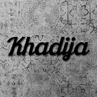 Nom de maison en fer forgé • lettres Khadija 120x84 mm Fer forgé 6mm